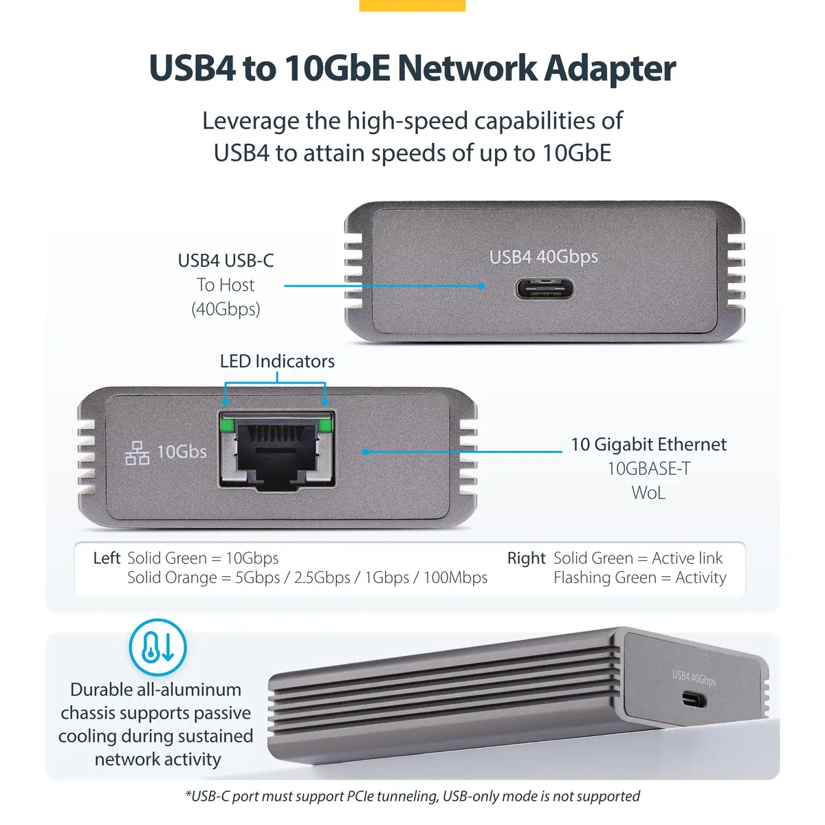 StarTech.com USB4 to 10GbE Ethernet Adapter | USB4-10GBE-ETHERNET Photo 5