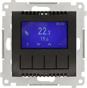 Kontakt-Simon Simon 54 Temperature Controller with Display, Internal Sensor or Probe, Anthracite Metallic