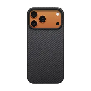 Pitaka Aramid Fiber Cover for Apple iPhone 17 Pro Max, Black and Grey