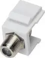 Alantec Keystone Adapter with F-connector, white