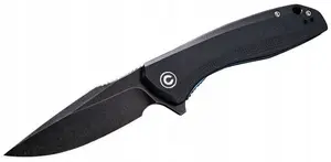 CIVIVI Baklash Folding Knife, 9Cr18MoV Steel Blade, G10 Handle, All Black