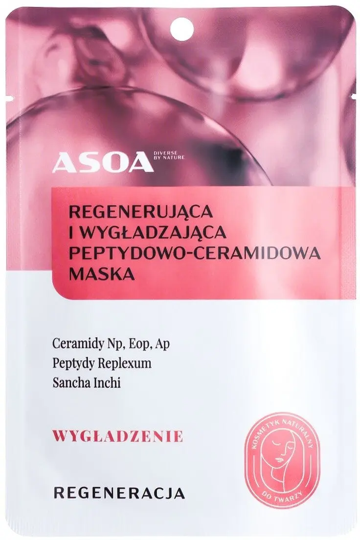 Asoa atjaunojoša un izlīdzinoša peptīdu-ceramīdu lokšņu