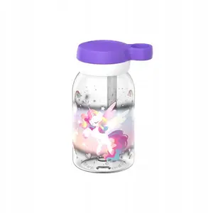 U-grow Campus Drinking Bottle with Straw 450 ml Unicorn Glow