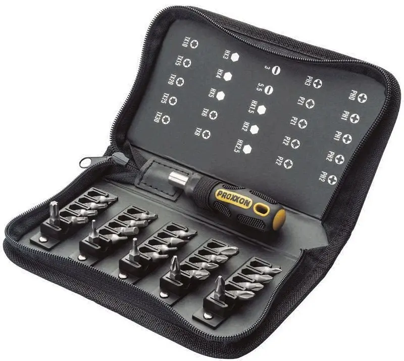 Proxxon Mini FLEX-DOT uzgaļu komplekts ar