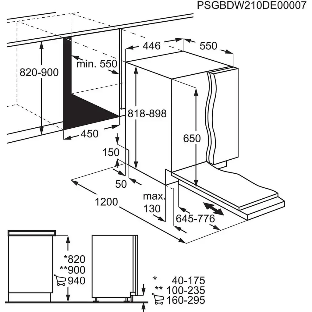 Встраиваемая посудомоечная машина AEG FSE74557P Photo 4