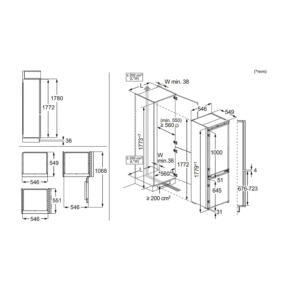 Встраиваемый холодильник Electrolux ENG8MC18S Photo 2