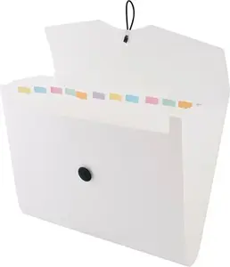 Leviatan A4 Expanding File Folder, 12 Compartments, White