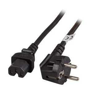 EFB Elektronik EK625.1V2 Power Cable, CEE 7/7 to C15 Coupler, 1 m, Black