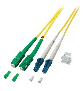 EFB Elektronik O0362.0,5 OS2 LC to SC Duplex Fibre Optic Patch Cable 0.5 m Yellow