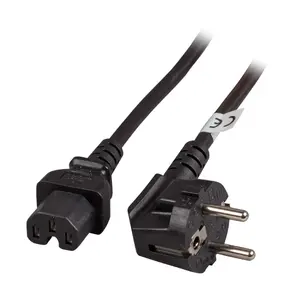 EFB Elektronik siltumierīču barošanas kabelis, CEE 7/7 90° uz C15 180°, 3m, H05RN-F gumijas