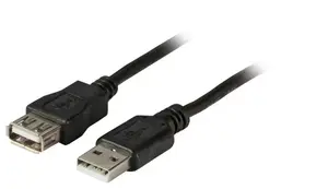 Удлинительный кабель EFB Elektronik K5248.1,5V2 USB 2.0 USB-A папа - USB-A мама 1.5 м черный