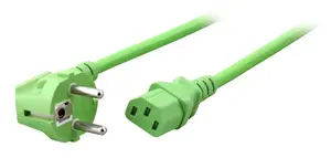 EFB Elektronik strāvas kabelis CEE 7/7 uz C13, 1.8 m, zaļš