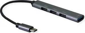 USB-C хаб Secomp S3017 с 4 портами USB-A (3x USB 2.0 и 1x USB 3.2 Gen1)