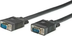 Secomp SVGA kabelis HD15 vīrišķais-vīrišķais, 10 m, melns