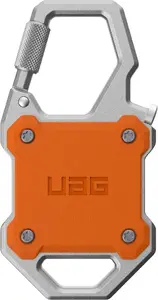 Защитный чехол URBAN ARMOR Monarch для Apple AirTag с карабином и брелоком, оранжевый/серебристый