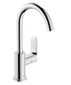 Смеситель для раковины Hansgrohe Rebris S 210 с поворотным изливом и донным клапаном, хром