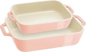 Staub Rectangular Dish Set, 2-Piece, Light Pink