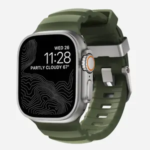 Ремешок Nomad Rocky Point для Apple Watch, натуральная кожа и титан
