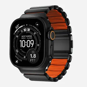 Ремешок Nomad Stratos для Apple Watch, титановый, черный