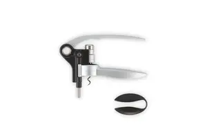 Le Creuset LM250 Lever Corkscrew Black and Silver