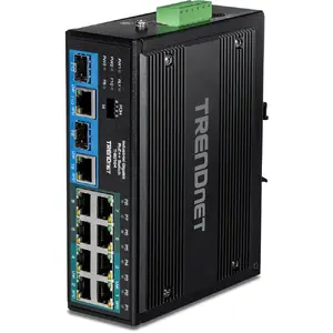 Неуправляемый гигабитный сетевой коммутатор Trendnet TI-BG104 с 10 портами и поддержкой PoE