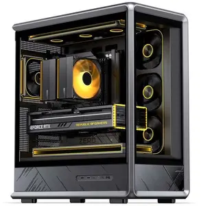 Jonsbo D401 Midi Tower PC Case, ATX, Tempered Glass, Black
