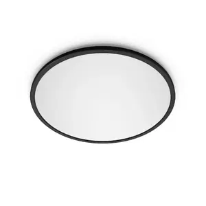 Philips Valen Ceiling Light 22W Round LED Black Warm Glow 220-240V