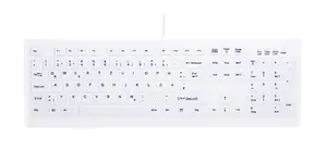 Беспроводная полноразмерная клавиатура Contour Design Active Key ClassicClean, немецкая раскладка, белая