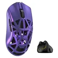 WLMOUSE Beast X Mini Pro Gaming Mouse, Solid Sides, Omron Optical Switches, Lila