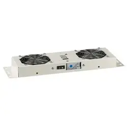 EFB Elektronik 691656WS dzesēšanas ventilators serveru skapim, 2 ventilatori, tērauds, balts