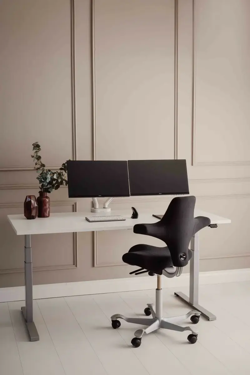 Monitora stiprinājums BakkerElkhuizen BE Flexible Dual White Photo 5