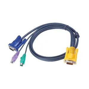 KVM cable ATEN PS/2 6 m — VGA video and PS/2 keyboard/mouse connections, black