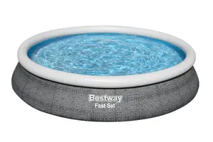 Bestway Fast Set Round Inflatable Pool Set 4.57 m x 0.84 m with Filter Pump