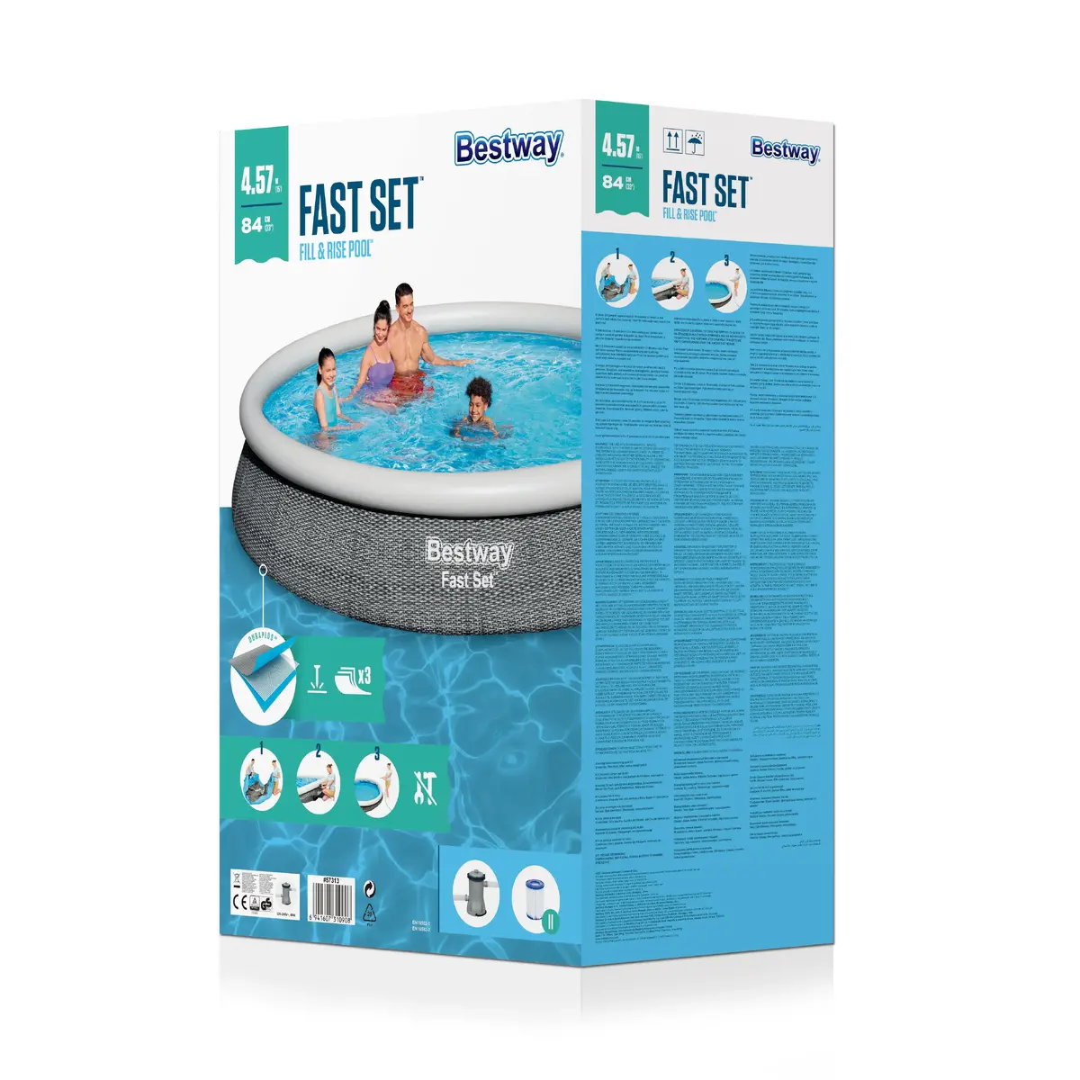 Надувной бассейн Bestway Fast Set 4.57 м x 0.84 м Photo 13