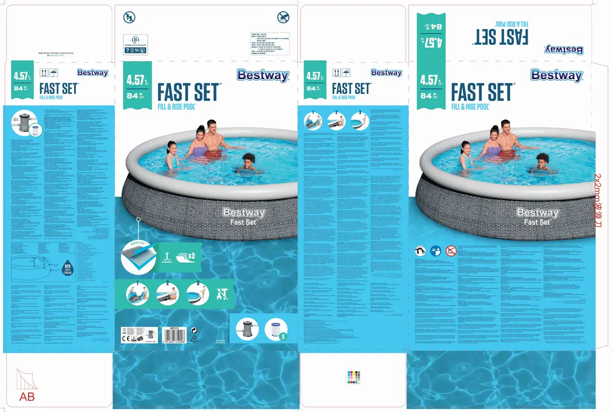 Надувной бассейн Bestway Fast Set 4.57 м x 0.84 м Photo 14