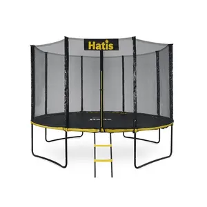Hatis batuts 366 cm ar drošības tīklu un kāpnēm