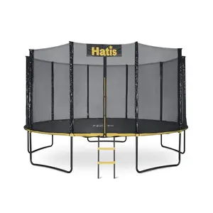 Hatis batuts 425 cm ar drošības tīklu un kāpnēm