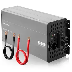 Инвертор напряжения Qoltec Pure Sine Wave 12V в 230V, 4000/8000W, USB, совместим с LiFePO4/GEL/AGM