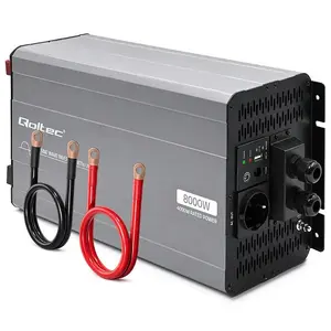 Инвертор напряжения Qoltec Pure Sine Wave 12В в 230В 4000Вт/8000Вт с UPS Bypass и USB