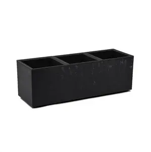 KARO Plastic Flower Pot 90x30x30 cm Black