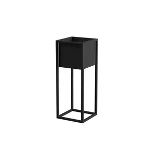 Nantes S Flower Pot Cover, Black, 23x23x60 cm
