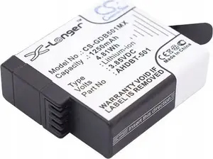 Cameron Sino Battery for GoPro Hero 5, 6, 7 Black, Type AHDBT-501