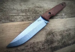 Fox LKW Monkey XL Fixed Blade Knife with Micarta Handle