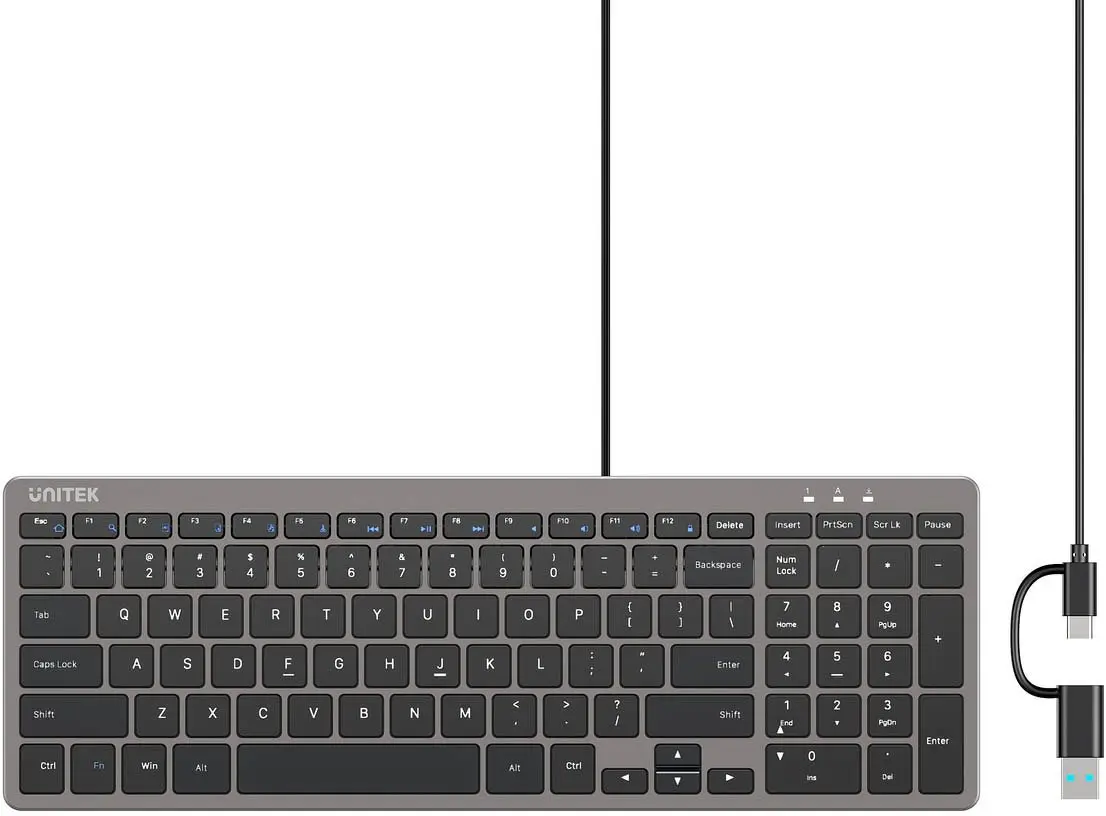 Unitek SlimTap vadu biroja tastatūra ar