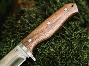 Boker Plus Walnut Drop Folding Knife, 14C28N Steel Blade