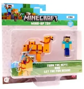 Mattel Minecraft Series 2 3D uzvelkama rotaļlieta Stīvs un Kamielis