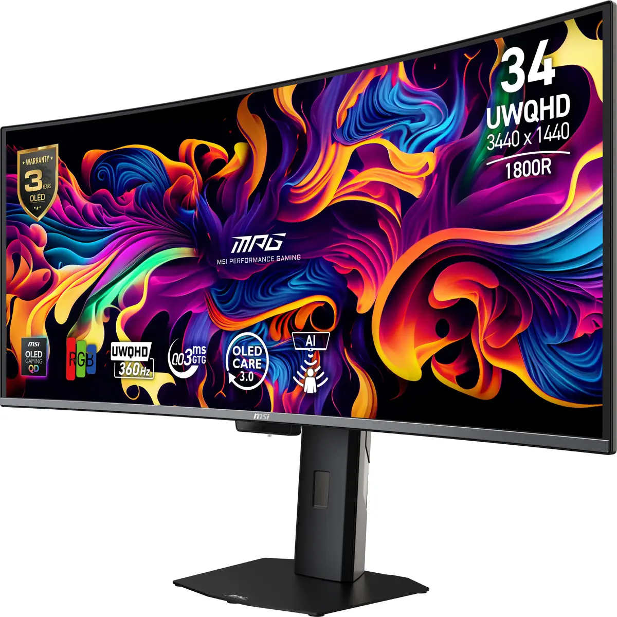MSI MPG 341CQRDE QD-OLED X36 34 collu izliekts spēļu monitors Photo 20