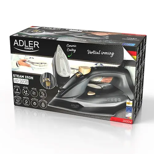 Steam Iron Adler AD 5038 Black Photo 2