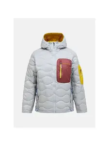Мужская пуховая куртка Peak Performance Helium Utility Down Hood Jacket серого цвета