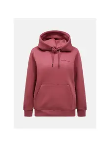 Sieviešu džemperis ar kapuci Peak Performance W Original Small Logo Hood, sarkans